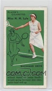 1936 Player's Cigarettes Tennis - Tobacco [Base] #18 - Miss N.M. Lyle (Backhand Drive)