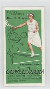 1936 Player's Cigarettes Tennis - Tobacco [Base] #18 - Miss N.M. Lyle (Backhand Drive)