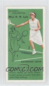 1936 Player's Cigarettes Tennis - Tobacco [Base] #18 - Miss N.M. Lyle (Backhand Drive)