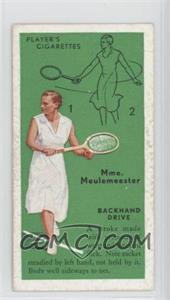 1936 Player's Cigarettes Tennis - Tobacco [Base] #20 - Mme. Meulemeester (Backhand Drive)