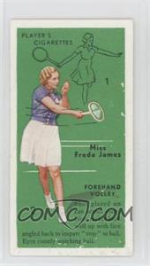 1936 Player's Cigarettes Tennis - Tobacco [Base] #32 - Miss Freda James (Forehand Volley)