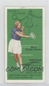 1936 Player's Cigarettes Tennis - Tobacco [Base] #32 - Miss Freda James (Forehand Volley)