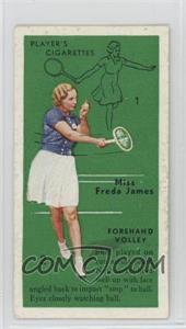 1936 Player's Cigarettes Tennis - Tobacco [Base] #32 - Miss Freda James (Forehand Volley)