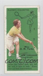 1936 Player's Cigarettes Tennis - Tobacco [Base] #33 - Miss A.M. Yorke (Low Forehand Volley)