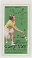 Miss A.M. Yorke (Low Forehand Volley)