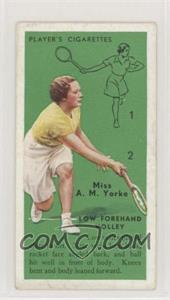 1936 Player's Cigarettes Tennis - Tobacco [Base] #33 - Miss A.M. Yorke (Low Forehand Volley)
