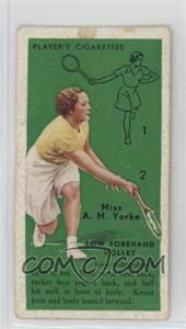 1936 Player's Cigarettes Tennis - Tobacco [Base] #33 - Miss A.M. Yorke (Low Forehand Volley)