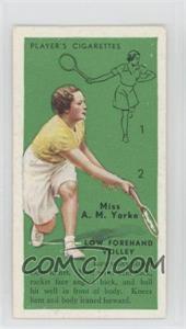 1936 Player's Cigarettes Tennis - Tobacco [Base] #33 - Miss A.M. Yorke (Low Forehand Volley)