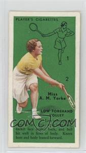 1936 Player's Cigarettes Tennis - Tobacco [Base] #33 - Miss A.M. Yorke (Low Forehand Volley)