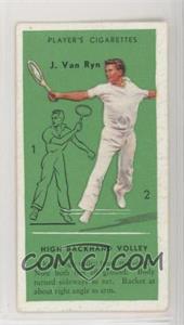 1936 Player's Cigarettes Tennis - Tobacco [Base] #36 - J. Van Ryn (High Backhand Volley)