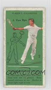 1936 Player's Cigarettes Tennis - Tobacco [Base] #36 - J. Van Ryn (High Backhand Volley)