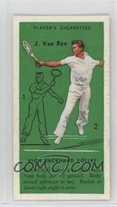 1936 Player's Cigarettes Tennis - Tobacco [Base] #36 - J. Van Ryn (High Backhand Volley)