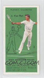 1936 Player's Cigarettes Tennis - Tobacco [Base] #36 - J. Van Ryn (High Backhand Volley)