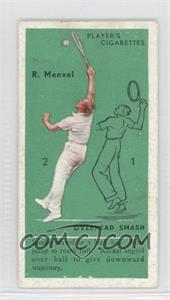 1936 Player's Cigarettes Tennis - Tobacco [Base] #46 - R. Menzel (Overhead Smash) [Good to VG‑EX]