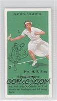 Mrs. M.R. King (Forehand Drive)