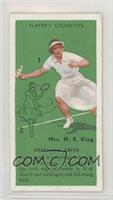 Mrs. M.R. King (Forehand Drive)