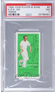 1936 Player's Cigarettes Tennis - Tobacco [Base] #8 - H.G.N. Lee (Forehand Drive) [PSA 7 NM]