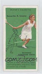 1936 Player's Cigarettes Tennis - Tobacco [Base] #9 - Senorita A. Lizana (Running Forehand Drive)