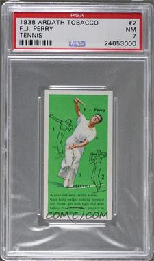 1938 Ardath Tennis - Tobacco [Base] #2 - Fred Perry (Service) [PSA 7 NM]