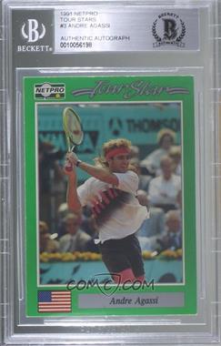 1991 NetPro Tour Stars - [Base] #3 - Andre Agassi [BAS BGS Authentic]