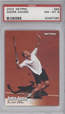 2003 NetPro - [Base] #86 - Andre Agassi [PSA 8 NM‑MT]