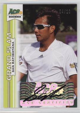 2013 Ace Authentic Grand Slam - [Base] - Lime Green #BA-SR1 - San Ratiwatana /10