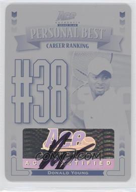 2013 Ace Authentic Grand Slam - Personal Best - Printing Plate Black #PB-DY1 - Donald Young /1