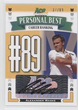 2013 Ace Authentic Grand Slam - Personal Best #PB-AW2 - Alexander Waske /89