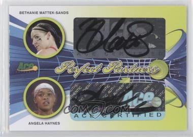 2013 Ace Authentic Signature Series - Perfect Partners - Lime Green #PP-9 - Bethanie Mattek-Sands, Angela Haynes /10