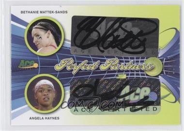 2013 Ace Authentic Signature Series - Perfect Partners - Lime Green #PP-9 - Bethanie Mattek-Sands, Angela Haynes /10