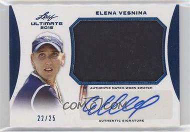 2015 Leaf Ultimate Tennis - Match-Worn Autographs - Blue Etched Foil #SA-EV1 - Elena Vesnina /25