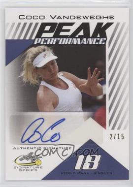 2017 Leaf Signature Series - Peak Performance - Blue #PP-CV1 - Coco Vandeweghe /15