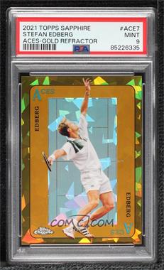 2021 Topps Chrome Sapphire Edition - Aces - Gold Refractor #ACE-7 - Stefan Edberg /50 [PSA 9 MINT]