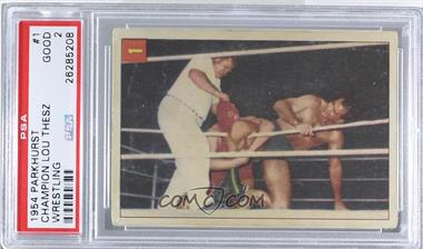 1954-55 Parkhurst Wrestling - [Base] #1 - Lou Thesz [PSA 2 GOOD]