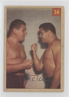 1954-55 Parkhurst Wrestling - [Base] #34 - Yvon Robert [COMC RCR Poor]