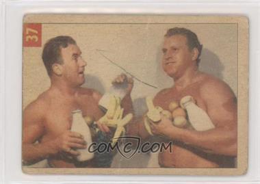1954-55 Parkhurst Wrestling - [Base] #37 - The Sharpe Brothers [COMC RCR Poor]