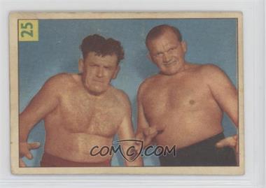 1955-56 Parkhurst Wrestling - [Base] #25.2 - Lee Henning (Top Left Paragraph Ends with Amusing) [Poor to Fair]