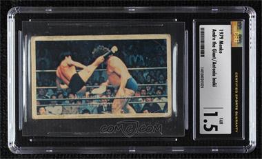 1978 Amada Kings of the Square Ring Menko - [Base] #_AGAI - Andre the Giant, Antonio Inoki [CSG 1.5 Fair]