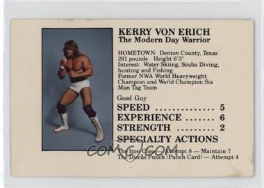 1985 Hemphill & Peek Game - Game Cards #KEVE - Kevin Von Erich [EX to NM]