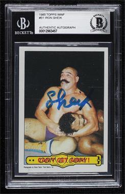 1985 Topps WWF - [Base] #51 - Rocky Johnson, Iron Sheik [BAS BGS Authentic]