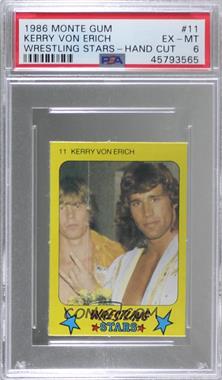 1986 Monty Gum Super Wrestling Stars - [Base] #11 - Kerry Von Erich [PSA 6 EX‑MT]