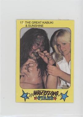 1986 Monty Gum Super Wrestling Stars - [Base] #17 - The Great Kabuki, Sunshine