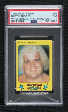1986 Monty Gum Super Wrestling Stars - [Base] #65 - Dusty Rhodes [PSA 7 NM]
