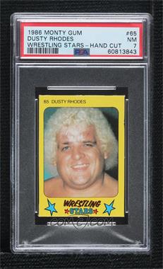 1986 Monty Gum Super Wrestling Stars - [Base] #65 - Dusty Rhodes [PSA 7 NM]