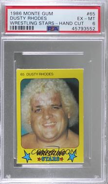 1986 Monty Gum Super Wrestling Stars - [Base] #65 - Dusty Rhodes [PSA 6 EX‑MT]