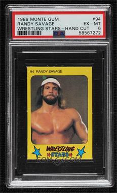 1986 Monty Gum Super Wrestling Stars - [Base] #94 - Randy Savage [PSA 6 EX‑MT]