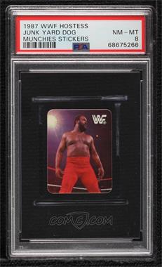 1987 Hostess Munchies WWF Wrestlemania Stickers - [Base] #_JYDO - Junkyard Dog [PSA 8 NM‑MT]