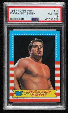 1987 Topps WWF - [Base] #19 - Davey Boy Smith [PSA 8 NM‑MT]