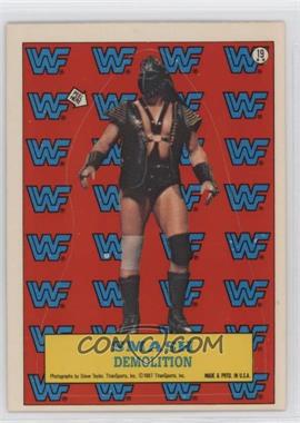 1987 Topps WWF - Stickers #19 - Demolition Smash