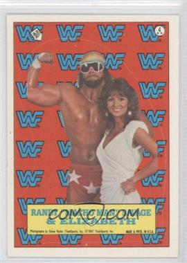 1987 Topps WWF - Stickers #4 - Randy Savage, Elizabeth